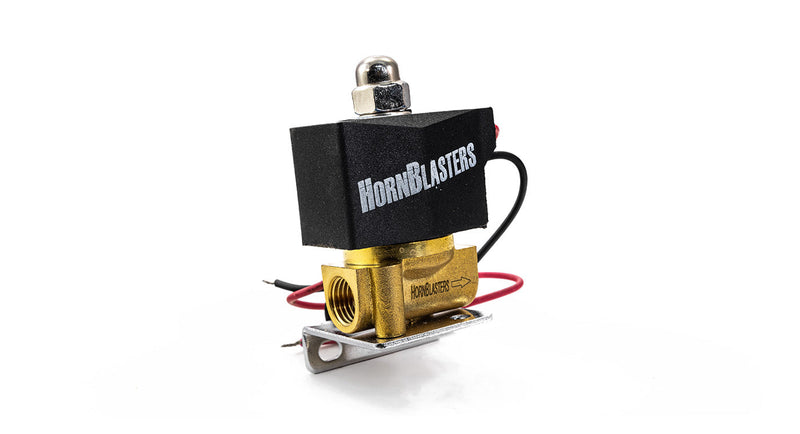 HornBlasters Brass 1/4" 24 Volt Electric Air Valve