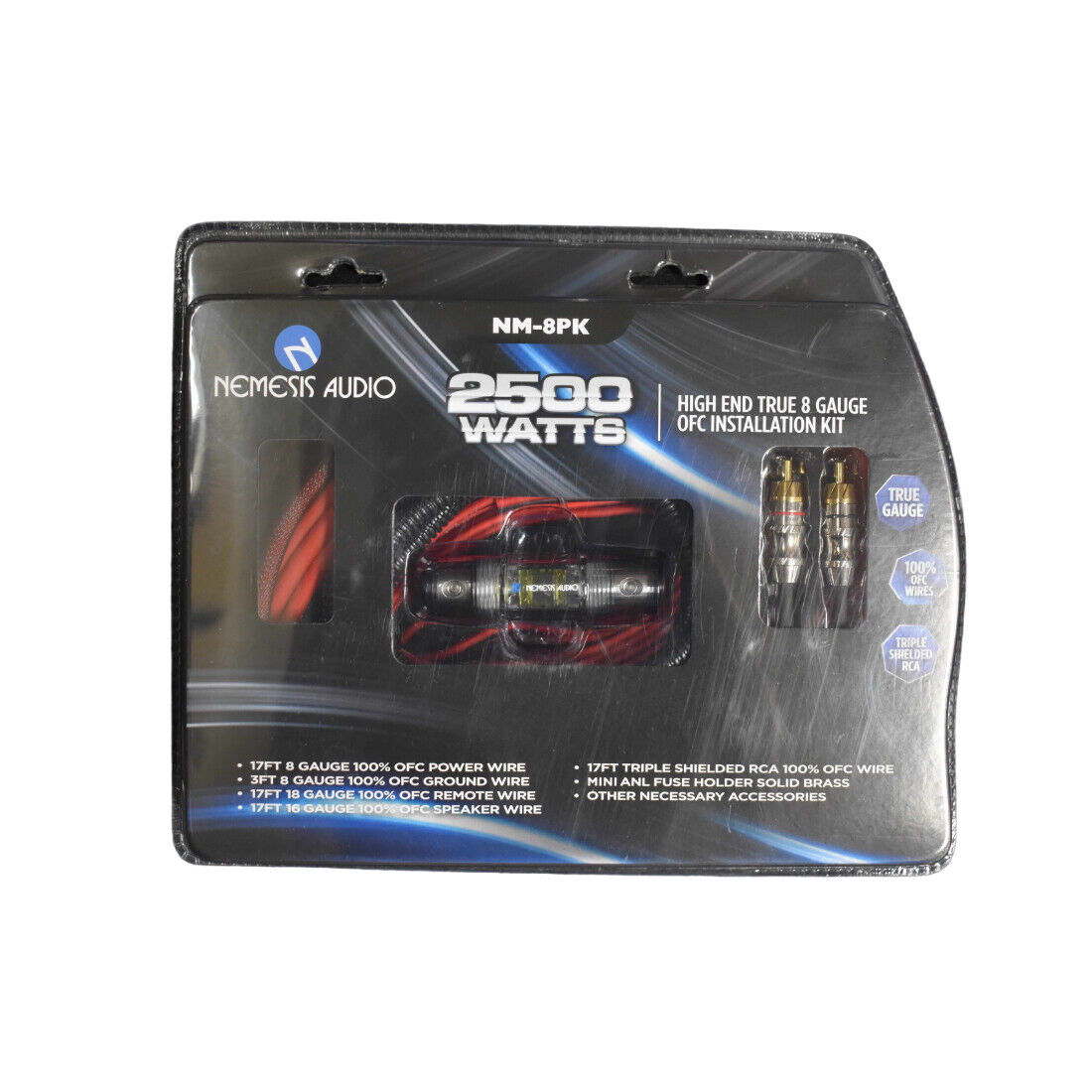 Nemesis Audio NM-8PK 100% OFC 8G Amp Kit Nemesis Audio