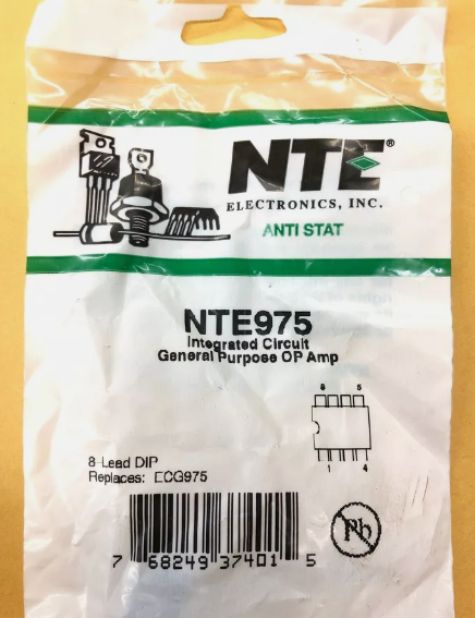 NTE975 General Purpose Operational Amplifier 8 Pin DIP NTE