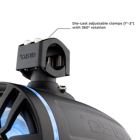 NXL 6.5" Marine Water Resistant Wakeboard Tower Speakers with Integrated RGB LED Lights 300 Watts