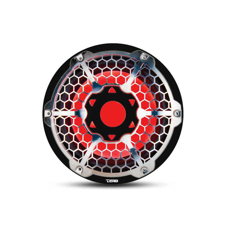 DS18 Best Marine Stereo Subwoofer Package  1 x 10” Subwoofer | 2 x 6.5” Speaker Tower | 2 x 6.5” Marine Speaker | 1 x 5 Ch Amplifier | 1 x MOFCKIT4 and 1 x LED-BTC