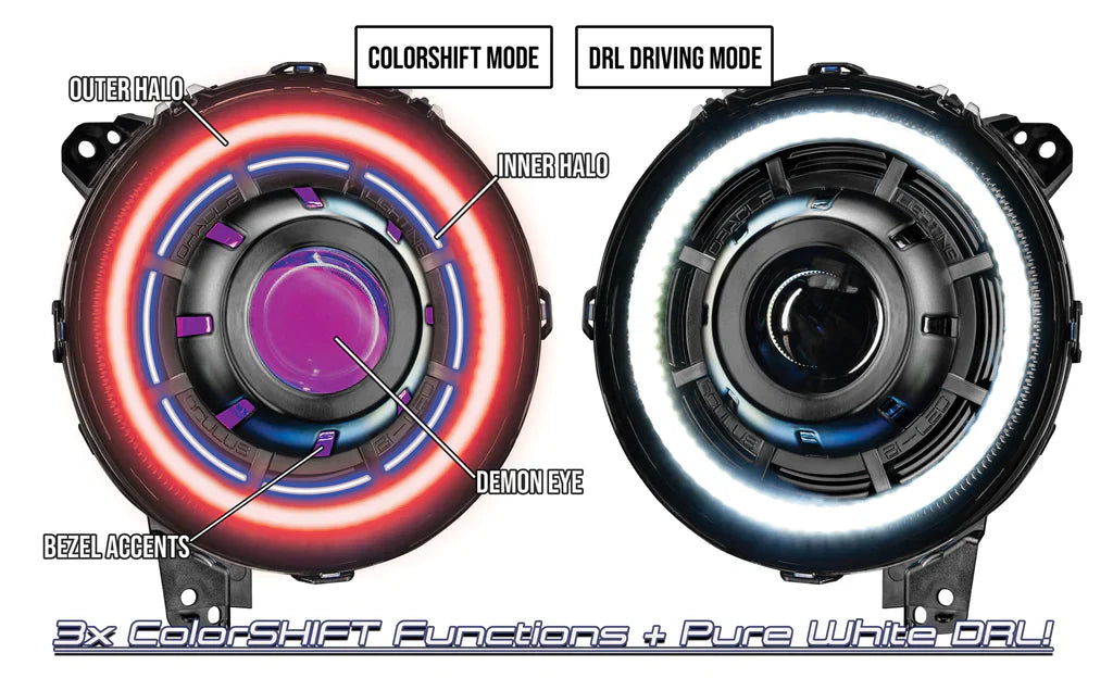 Oracle Lighting Oculus™ 7" Colorshift® B-LED Projector | '07-'18 JK Wrangler