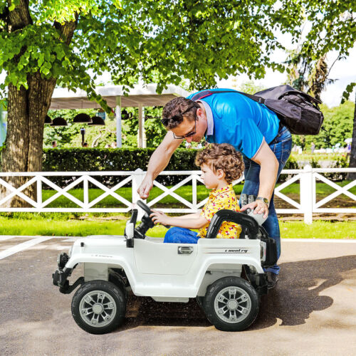 Off-Road Battery-Powered Jeep Truck for Kids with Remote Control, MP3 Player, and Lights - 12V