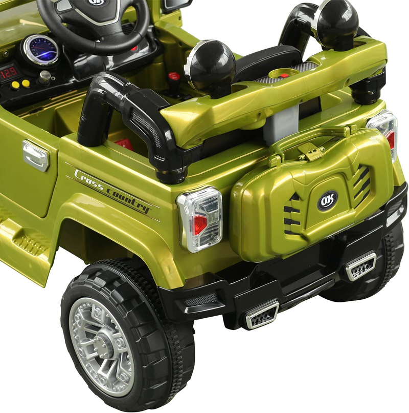 Off-Road Truck Ride-On Car with MP3, Horn, Steering Wheel, and Remote Control for Kids