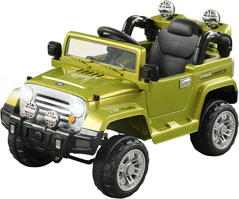 Off-Road Truck Ride-On Car with MP3, Horn, Steering Wheel, and Remote Control for Kids