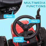 12V Electric Tractor with Trailer and Dual Motors for Kids