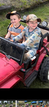 2 Seater 24 Volt 4x4 Electric Ride On Jeep Style Rubber Tires Fully Loaded Truck ATV UTV For Kids W/Magic Cars® Wireless Parental Control MagicCars