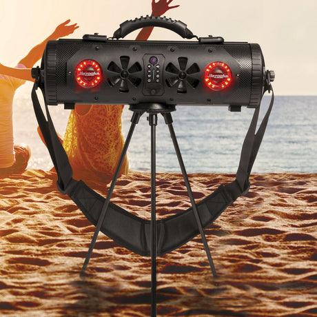 Bazooka G3 Party Bar MINI Portable Bluetooth Speaker | 70 Hours Battery Life | IP66 Waterproof | 450-watt MAX power | RGB-LED Lights | with one-click “Party Button” music-sharing technology | 6 Marine Grade Speakers Bazooka