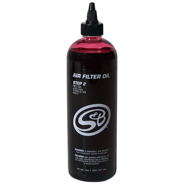 16 oz. Bottle of Air Filter Oil - Red S&B