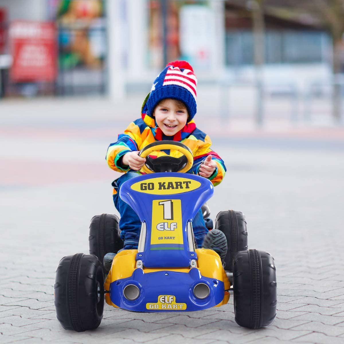 Pedal-Powered Go Kart for Boys & Girls - 4 Wheel Ride On Car for Endless Fun!