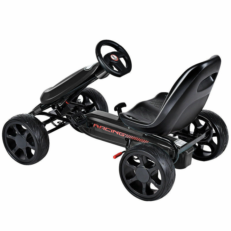 Pedal-Powered Go Kart for Kids - 4 Wheel Racer Stealth - Perfect Christmas Gift