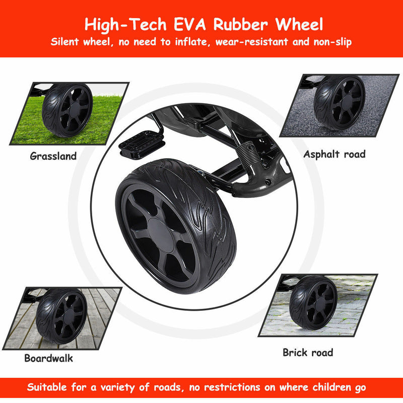 Pedal-Powered Go Kart for Kids with 4 Wheels - Perfect for Outdoor and Indoor Fun!