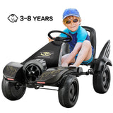 Pedal Powered Go Kart for Kids with Clutch & Hand Brake - 4 Wheel Racer Toy
