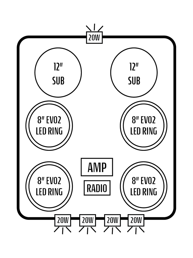 2016+ Honda Pioneer 1000-5 Stereo Tops (4-Door)