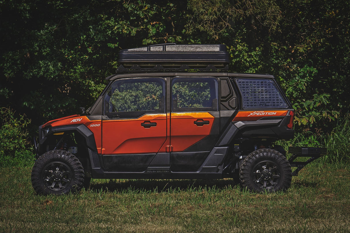 Rough Country Rock Sliders for Polaris Xpedition ADV 5 Black Steel
