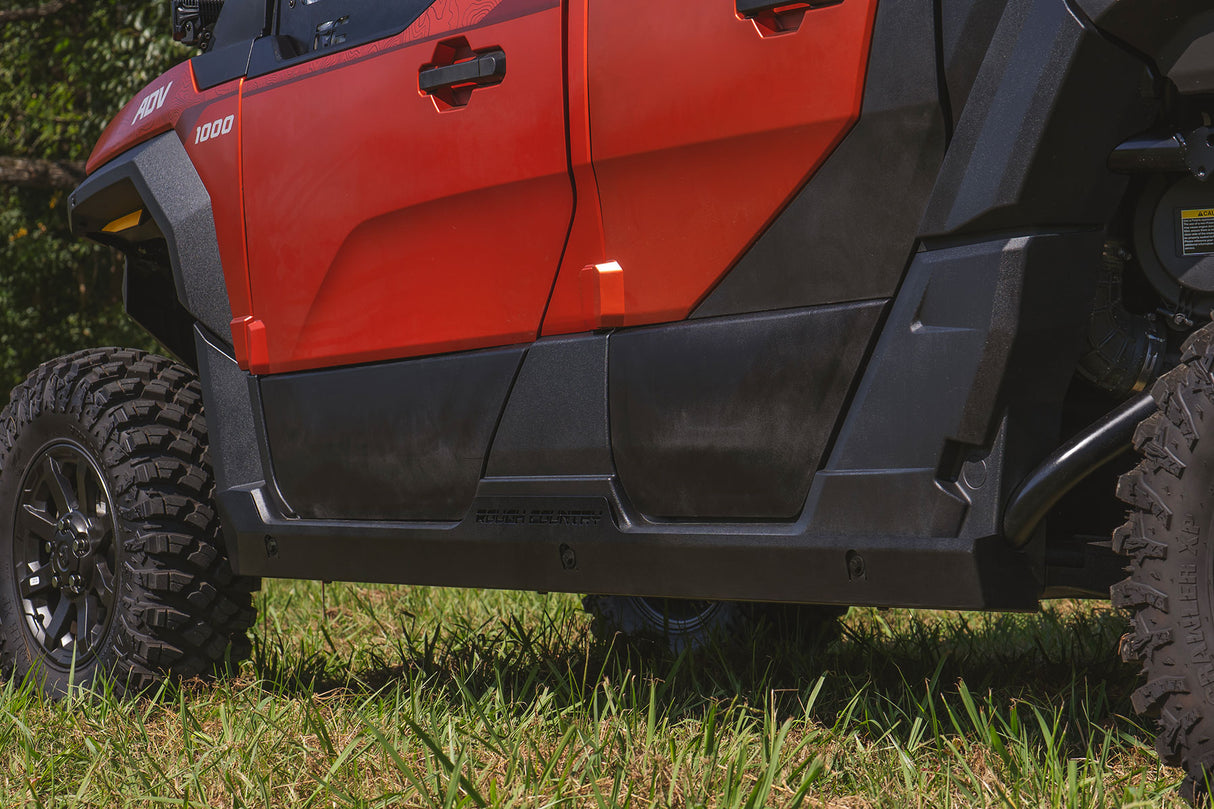 Rough Country Rock Sliders for Polaris Xpedition ADV 5 Black Steel