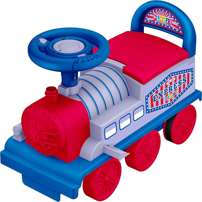 Play22 Electric Ride On Train Set with Tracks - Interactive Toy Train for Kids