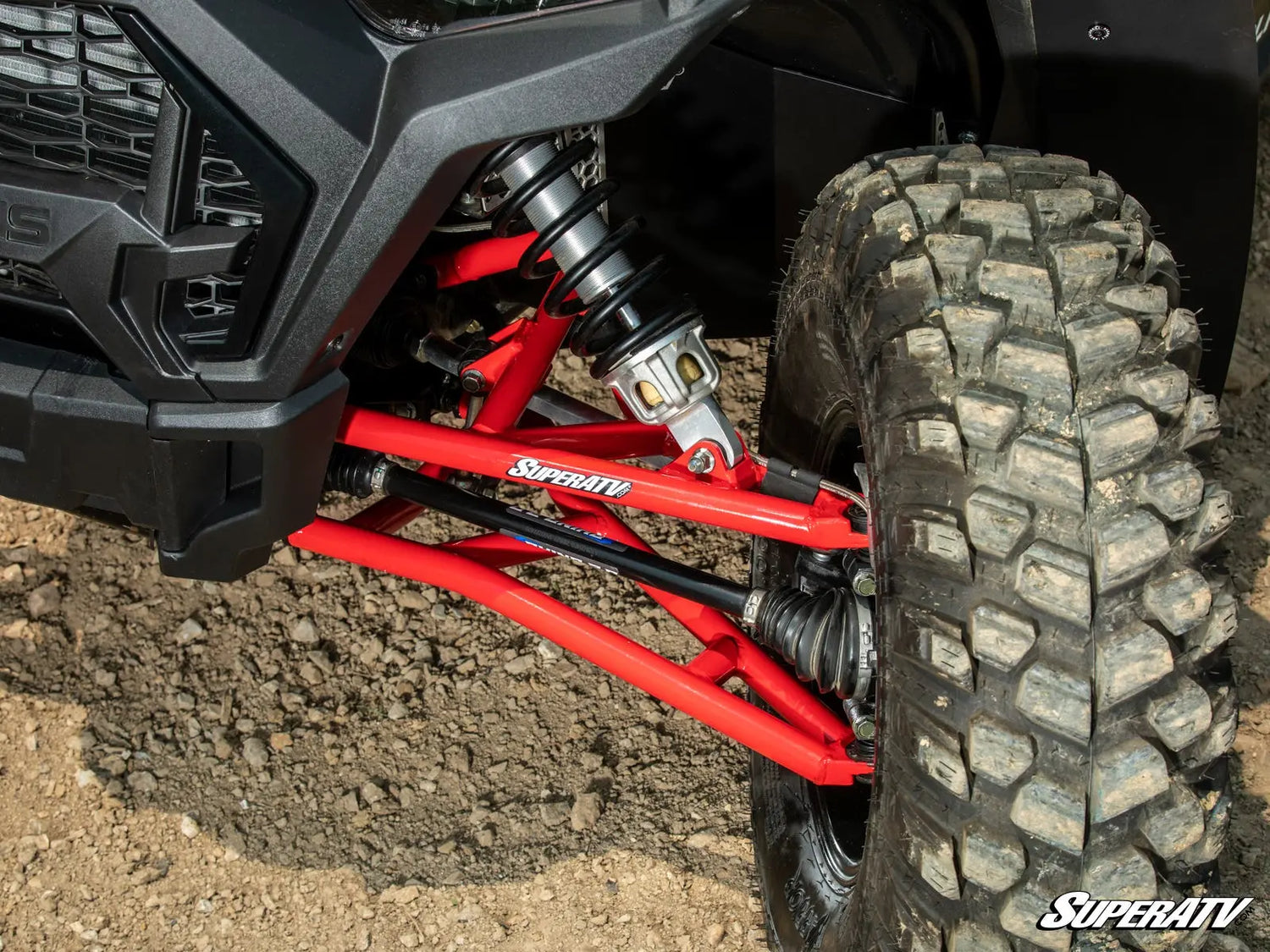 SuperATV Polaris RZR XP Turbo High Clearance 1.5" Forward Offset A-Arms