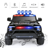 Electric Police Car Ride-On for Kids with 6 Wheels, LED Lights, Intercom, Siren, and Remote Control