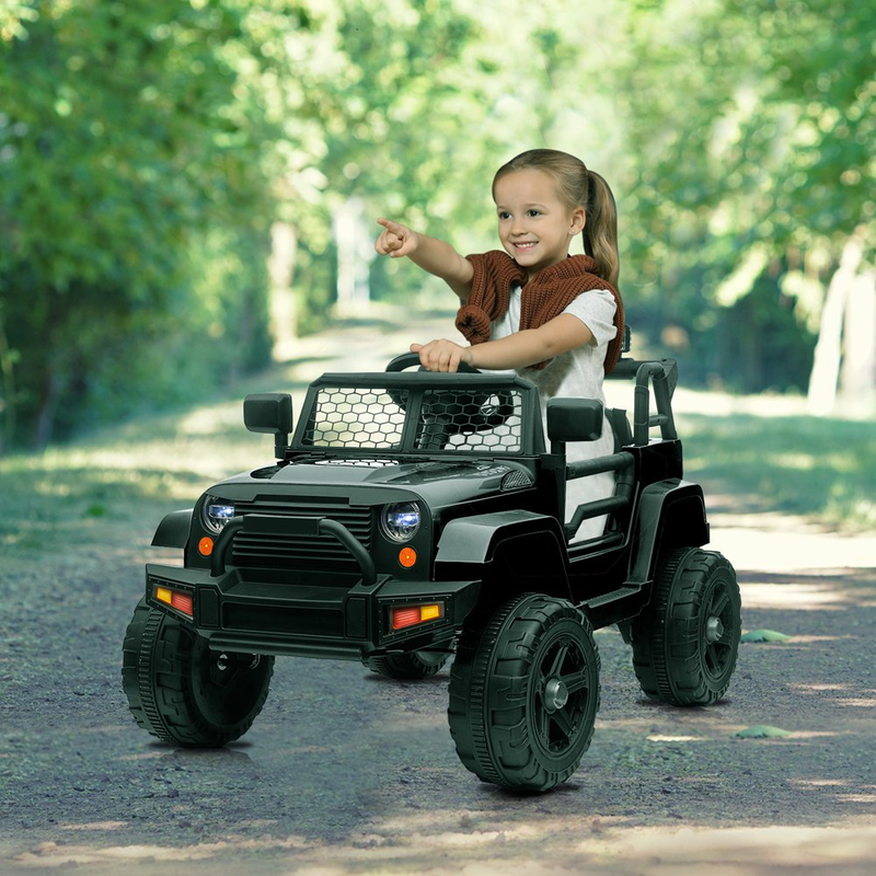 Police Jeep Ride-On Car for Kids with Remote Control and Big Hubs