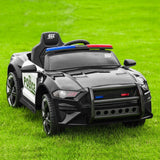 Police Sports Car 12V Ride-On with Remote Control, Lights, and Siren for Kids