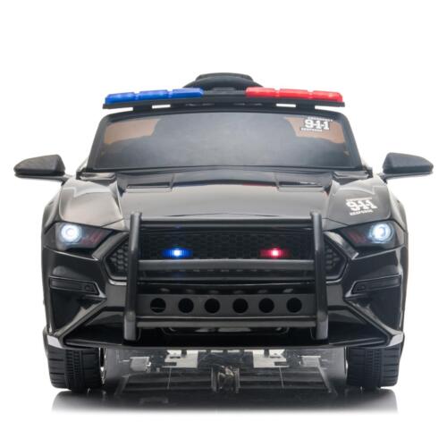 Police Sports Car for Kids with 2.4GHz Remote Control and LED Lights - 12V Ride-On Toy