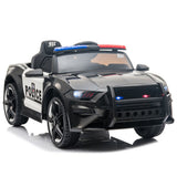 Police Sports Car for Kids with 2.4GHz Remote Control and LED Lights - 12V Ride-On Toy