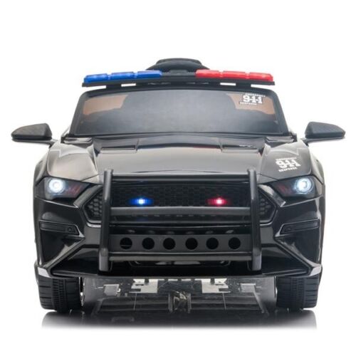 Police Sports Car for Kids with Remote Control, LED Lights, and Siren - 12V Ride On Toy