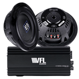 Power Pack: 2 ES 1244 Subwoofers + VFL Hybrid 4800.1 Amplifier