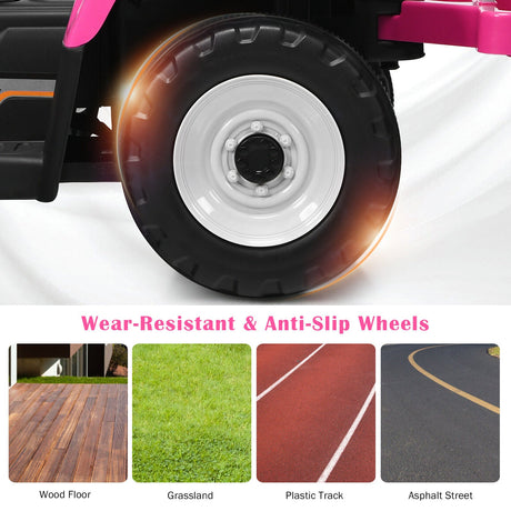 Power Up Your Child's Playtime with the Large Capacity Battery-Powered Ride-On Tractor and Trailer Set from Topbuy