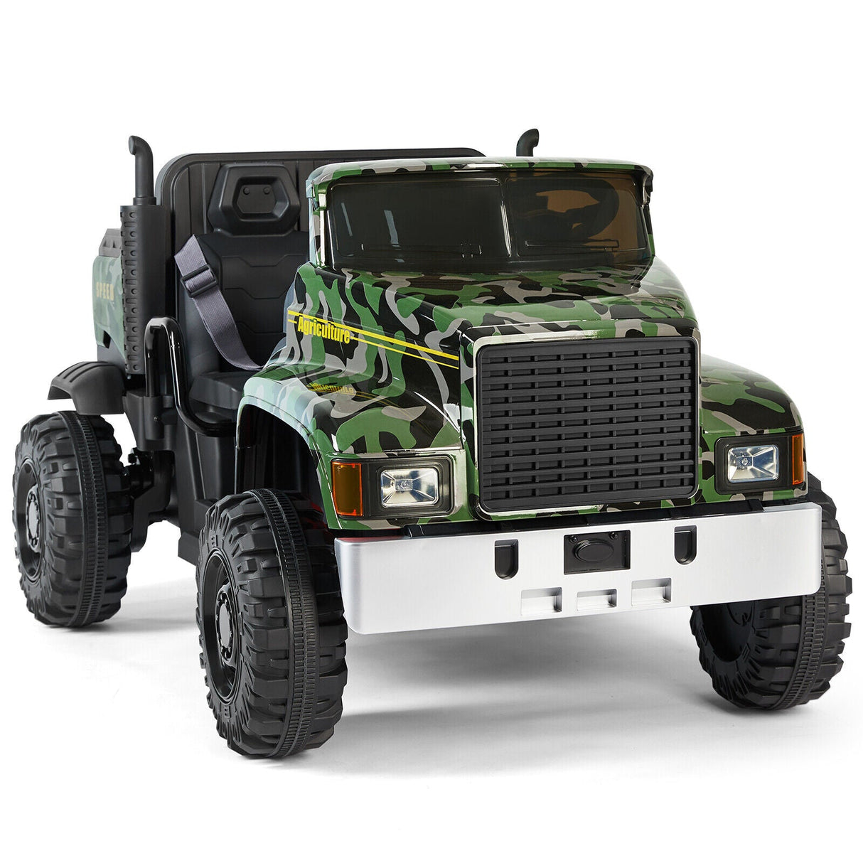 Powerful 24V Battery-Powered 2-Seater Kids Ride On Tractor with Dump Bed and RC Control