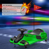 Powerful Electric Go-Kart for Kids Up To 110 Lbs with 7Ah Battery and 180W Motor