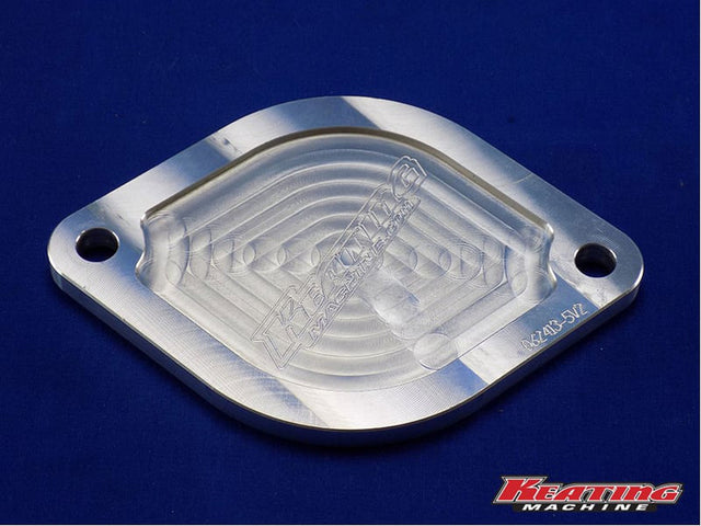 Keating Machine 062413-5V2 Power Steering Pump Block Off, 1989-2002 Dodge Ram 5.9L Cummins Keating Machine