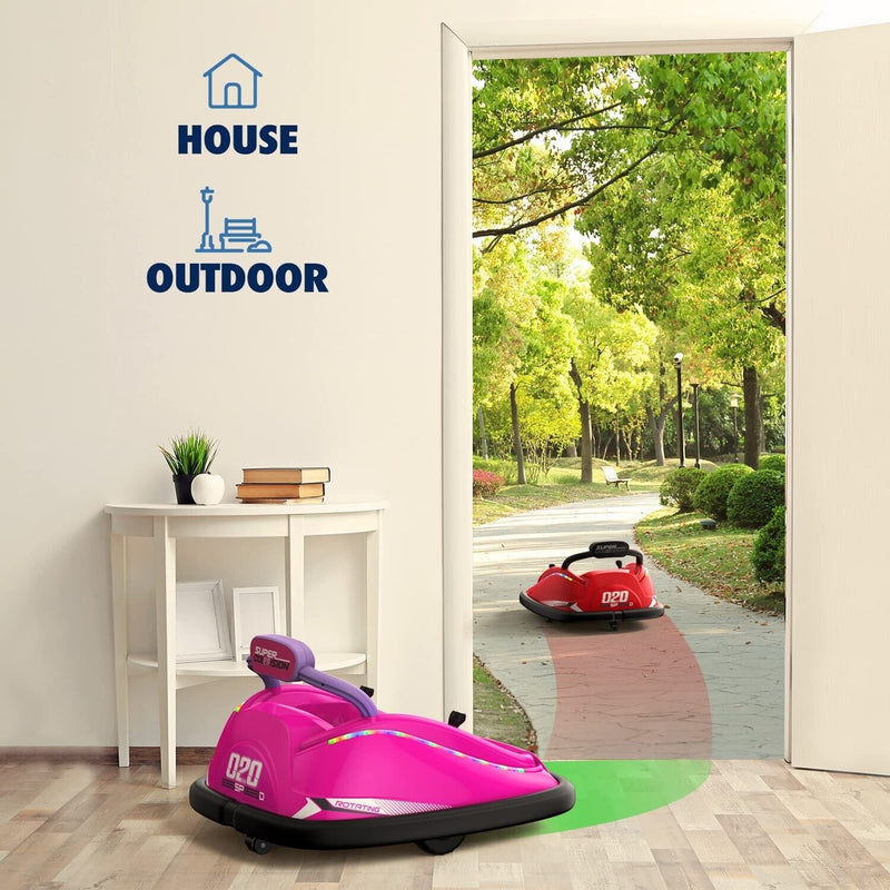 Powerwhale 12V Electric Kids Bumper Car with Remote Control - Fun Ride Toy for Children