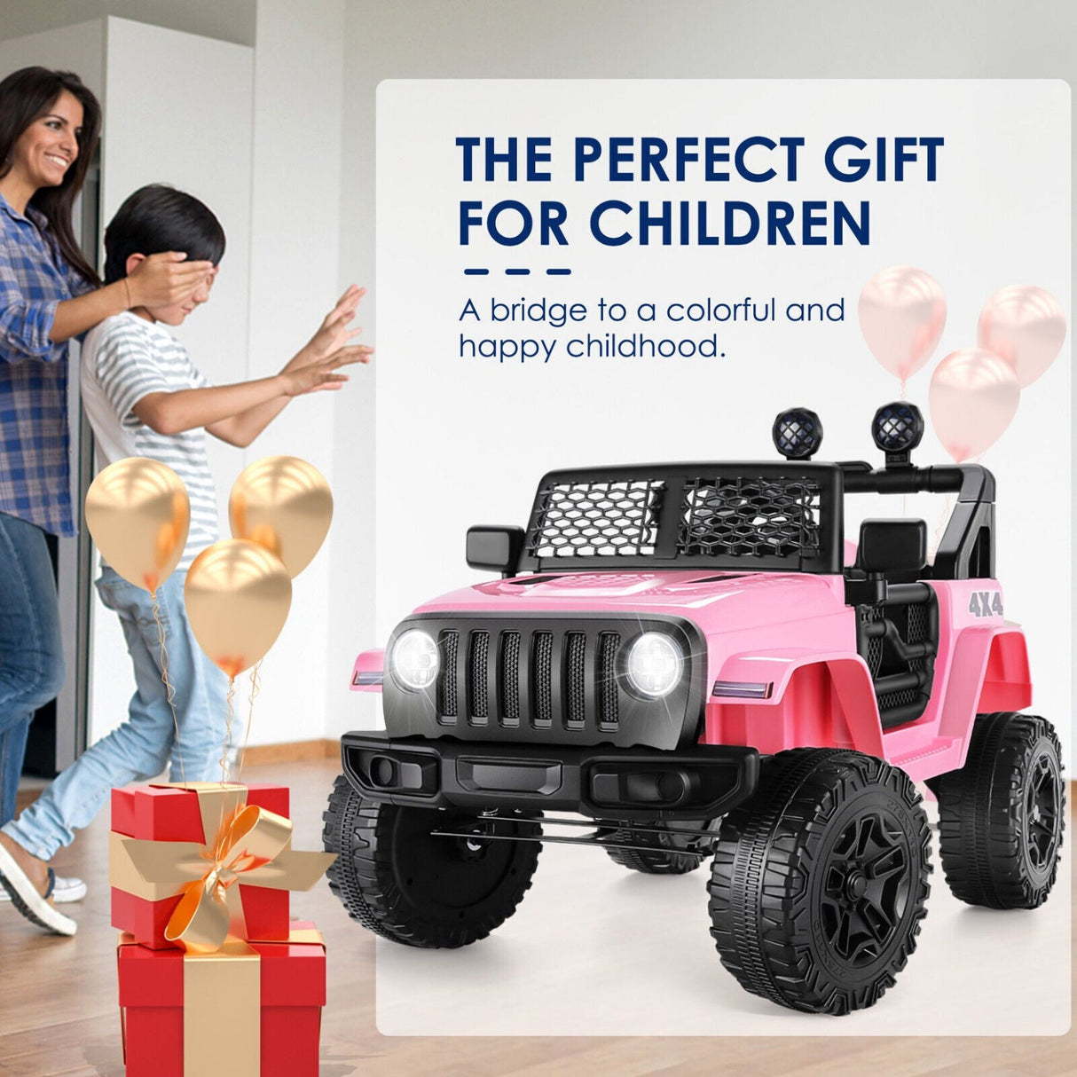 Electric Kids Ride On Car with 12V 7Ah Battery - 2 Seater Jeep for Endless Fun!