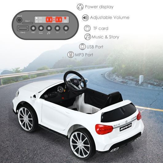 Premium 12V Electric Kids Ride On Car with Remote Control in White