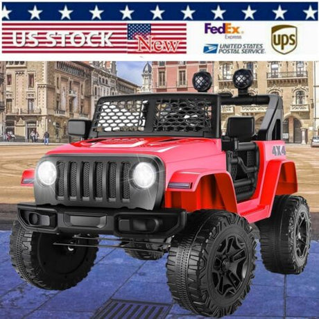 Premium 12V Electric Ride-On Car with Remote Control, LED Lights, MP3 & USB