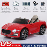Premium 12V Kids Ride-On Car with Leather Seat and Battery Power - Bentley Inspired Design