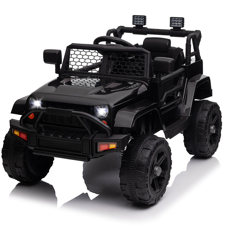 Premium 12V Ride-On Truck for Kids with 3 Speeds, Spring Suspension, Remote Control, and Lockable Door