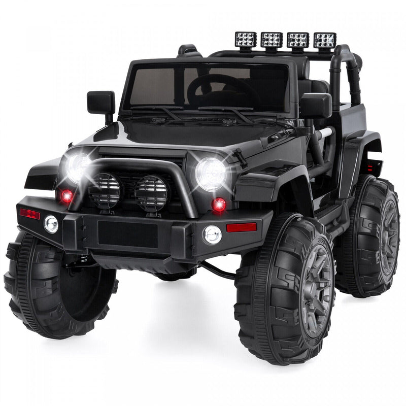 Premium 12V Ride On Truck for Kids with Remote Control, 3 Speeds, Spring Suspension, and LED Lights