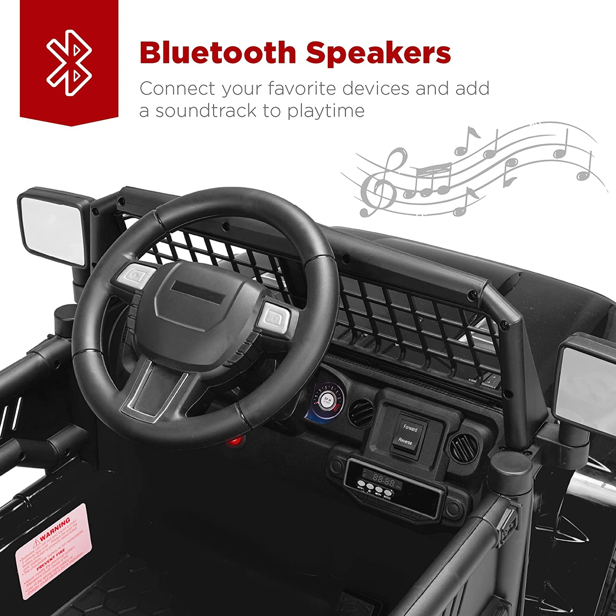 Premium 12V Ride-On Truck for Kids with Remote Control, Spring Suspension, and LED Lights