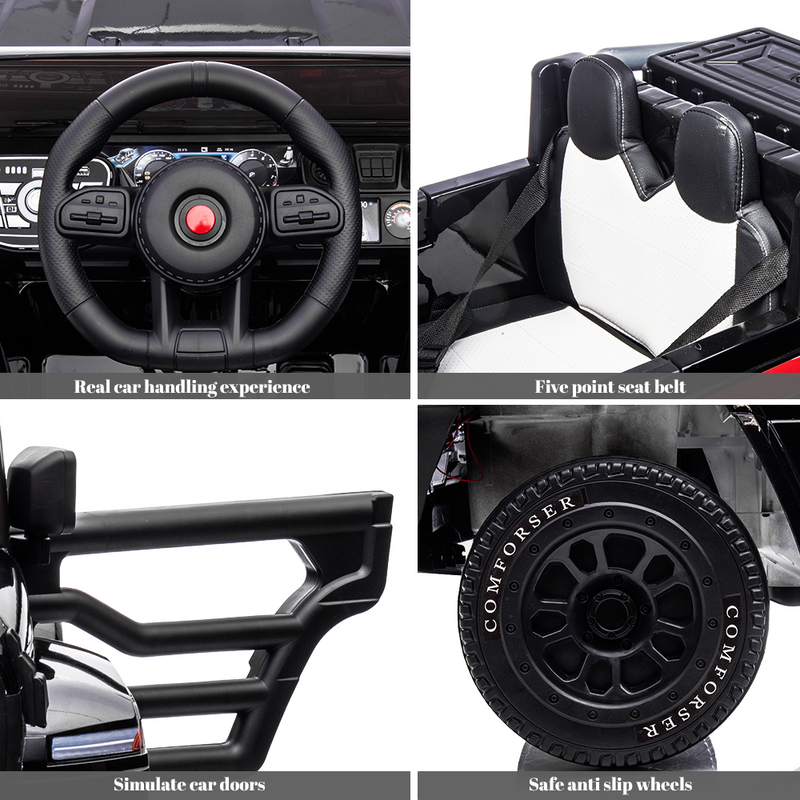 Premium 2-Seater Electric Ride-On Car for Kids with Remote Control - 24V Power and 6 Wheels