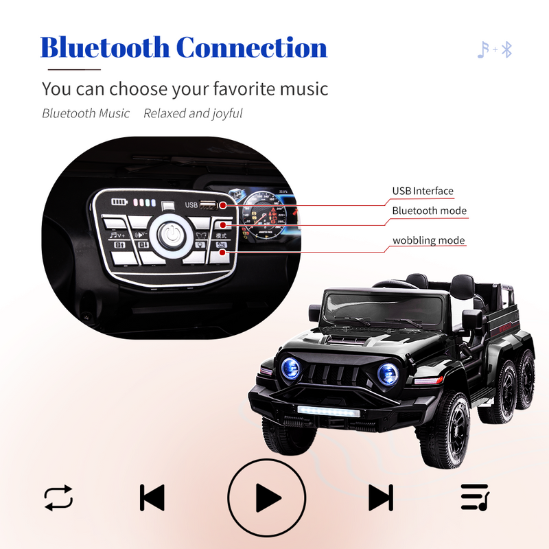 Premium 2-Seater Electric Ride-On Car for Kids with Remote Control - 24V Power and 6 Wheels