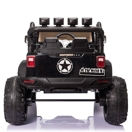 2 Seater Electric Ride-On Truck for Kids with LED Lights, Music, Remote Control, and AUX/USB Connectivity