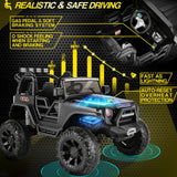 400W 24V 2 Seater Kids Ride On Truck with Bluetooth Music and 3 Speeds