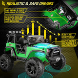 400W 24V 2 Seater Kids Ride On Truck with Bluetooth Music and 3 Speeds