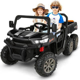 Premium 24V 7Ah Battery-Powered 2-Seat Dump Truck Ride-On Toy for Kids with 6 Wheels