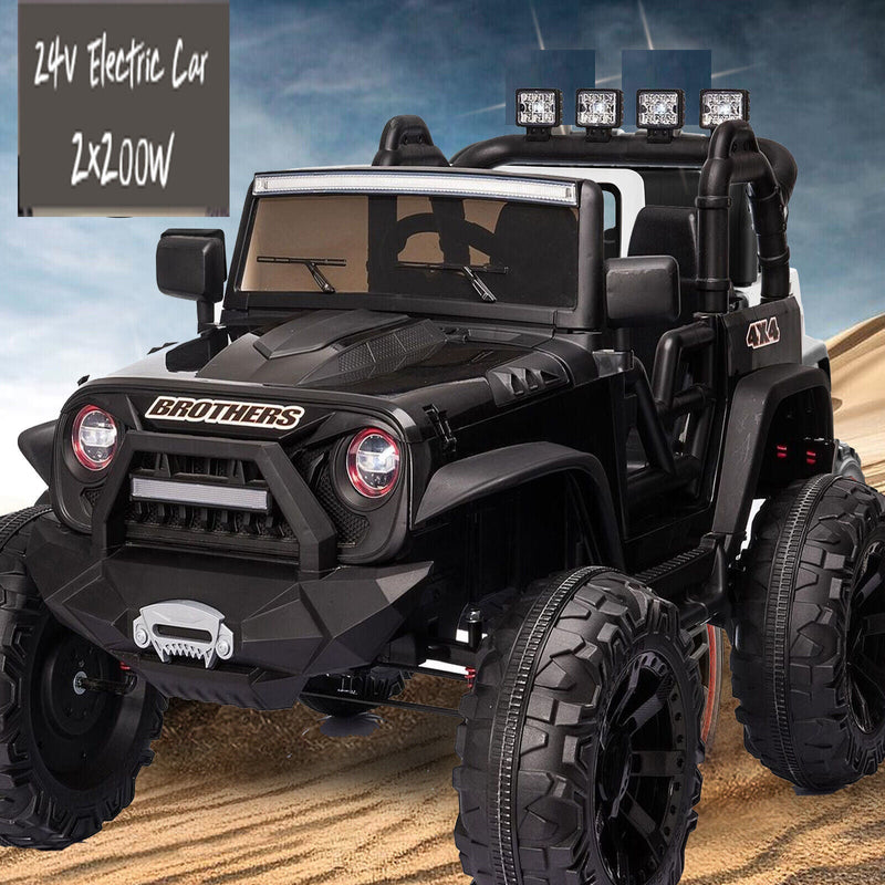 Premium 24V Electric Ride-On Jeep for Kids with Remote Control, LED Lights, MP3 Player, and Powerful 2x200W Motors