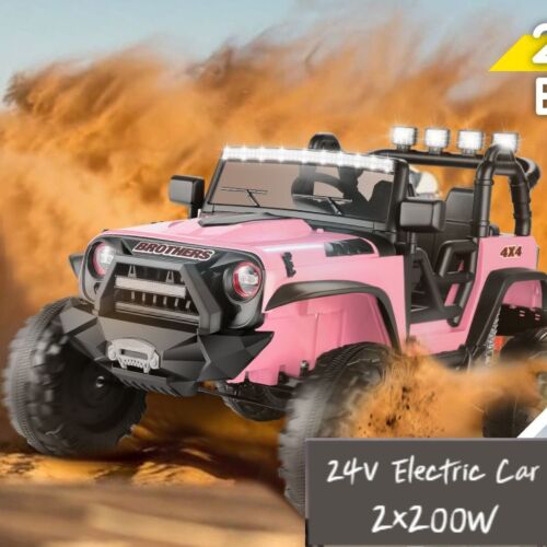 Premium 24V Electric Ride-On Jeep for Kids with Remote Control, LED Lights, MP3 Player, and Powerful 2x200W Motors