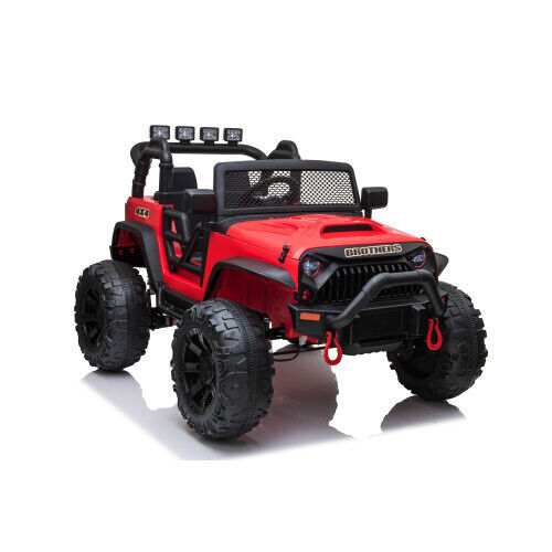 Premium 24V Kids Electric Jeep with Remote Control, LED Lights, MP3, and USB